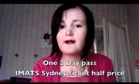 1 IMATS Sydney  Australia 2 day pass ticket for transfer/SALE!!
