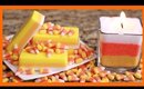 DIY HALLOWEEN CANDY CORN CANDLE + CANDY CORN SOAP!