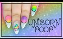 Unicorn Poop nail art