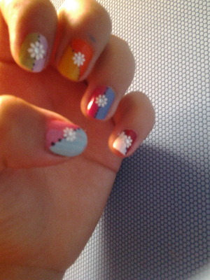 Uñas duo con flores Hermosas !