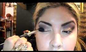Gold Metalic look using Glama Girl Cosmetics