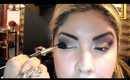 Gold Metalic look using Glama Girl Cosmetics