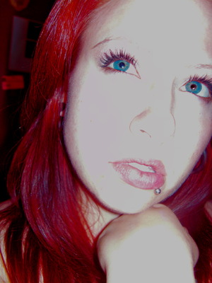my new RED hair! glammed up with some photo editing, but I'm in freakin love!