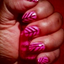 Pink tribal nails