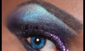 Purple and Blue Glitter-Eyeshadow Tutorial