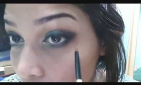 Green smokey eye look (Eid 2013)