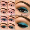 Turquoise makeup look pictorial
