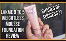 LAKME 9 to 5 WEIGHTLESS MOUSSE FOUNDATION | REVIEW, DEMO & WEAR TEST | Stacey Castanha