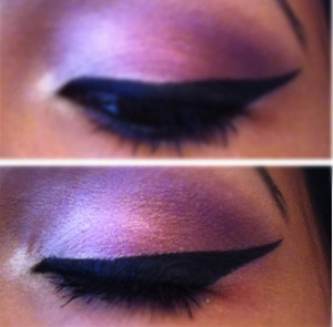 purple smokey eye and liquidliner mixed with some shadows from a limited edition sephora palette