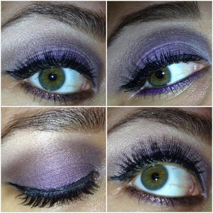 I created a lavender / light purple smoky eye with different shades of purples and a cream eyeliner to define the eye.
