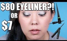 $7 EYELINER VS $80 EYELINER (NYX vs LOUBOUTIN FIRST IMPRESSION)