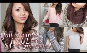 Fall/Winter HAUL & $100 GIVEAWAY! (Karmaloop, Romwe, Kohls, F21) | Charmaine Manansala