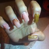 Nude Pink Gold Glitter & Pearls
