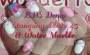 BornPrettyStore Stamping Plate #25 & Water Marble [PrettyThingsRock