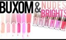 Review & Swatches: BUXOM Full-Bodied Lip Gloss Collection | Nudes & Brights