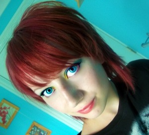 Bright lighting, made my hair look really red :P