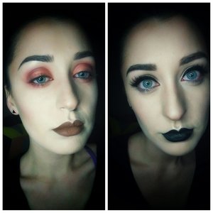 I wanted to do two completely different looks with not so traditional lip colors. 