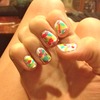 Rainbow nails