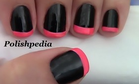 Neon Pink French Tip Nails
