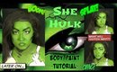 She Hulk Body Paint Tutorial (NoBlandMakeup)