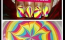 Rainbow Water Marble Nail Art by Dearnatural62