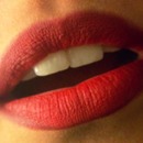 Semi-matte red lips