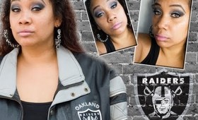 RAIDER NATION - Oakland Raiders Inspired Makeup Tutorial, Smokey Eye