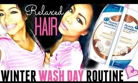 Winter Wash Day Routine for Relaxed Hair