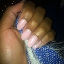 Rounded Nude Pink Colored Nails