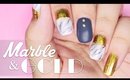 Marble & Gold nail art