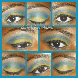 Tropical look I created using my coastal scents 252 palette. 