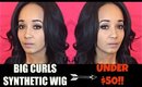 Big Curls Synthetic Wig Under $50 - Bobbi Boss "Neptune"!| Kym Yvonne