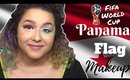 Panama Flag Inspired Makeup Tutorial -FIFA World Cup- (NoBlandMakeup)