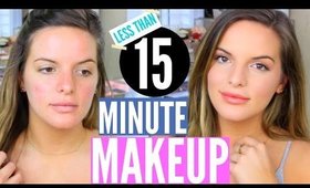QUICK & EASY Drugstore Makeup Tutorial! Less Than 15 Minutes (Literally) | Casey Holmes