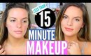 QUICK & EASY Drugstore Makeup Tutorial! Less Than 15 Minutes (Literally) | Casey Holmes