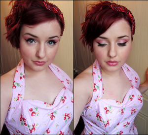1950's pin up inspired make-up look for a wedding guest.