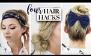 Four Easy & Fast Hairstyles - Timesaving Morning Routine Hacks