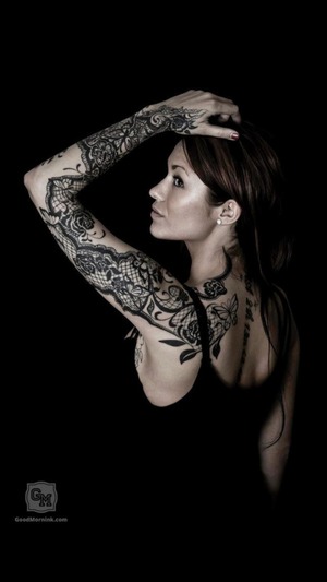 lace arm tattoo | Lace tattoo, Lace sleeve tattoos, Tattoo fonts