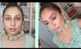 Tutorial Indian Wedding guest makeup transformation