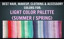 Light Summer & Light Spring Color Palette - Best Hair, Makeup, Outfit Colors - Neutral Skin Tone