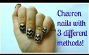 How I do easy chevron zigzag nails with 3 different ways for beginners! Explained step by step