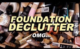 GETTING RID OF MOST OF MY FOUNDATIONS! | Declutter | Jamie Paige