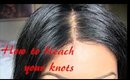 How to bleach knots on lace frontal or closure