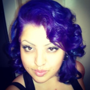 Rockin the purple Marylin curls twitter @evey0049