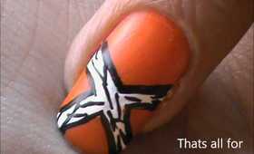 Orange Zebra Nails - how to nails designs to do at home easy nail art for beginners short tutorial