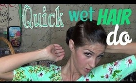 Requested: Quick Wet Hair Retro Up Do Tutorial