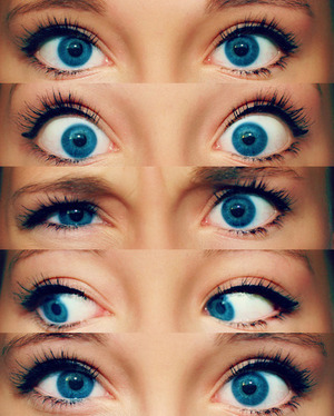 Blue eyes and mascara