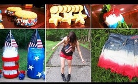 DIY 4th Of July Ideas: Desserts, Outfits, Dip Dyed Shorts, + Decorations!