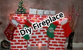 CHRISTMAS DIY FIREPLACE - CHIMENEA DE NAVIDAD HAZLO SOLA