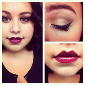 A simple eye with a bold lip.